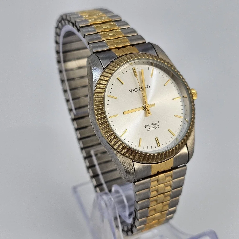 Men's Presidential Watch 35MM Gray Dial Two Tone Expandable Band 7